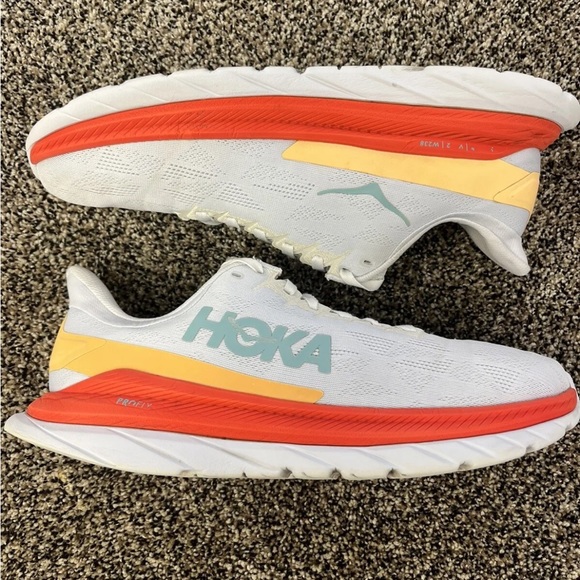 Hoka One One Mach 4 Mens White Fiesta ProFly Running Shoes Size 11.5 - Picture 5 of 8